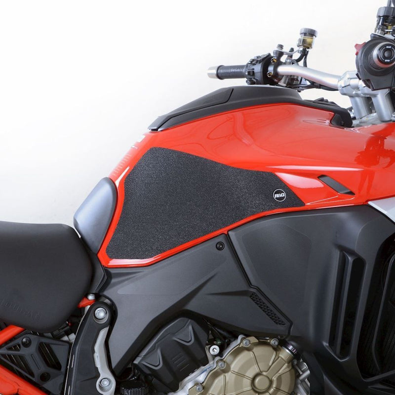 Load image into Gallery viewer, R&amp;G Racing Black Tank Traction Grips For 2021-2024 Ducati Multistrada V4 S
