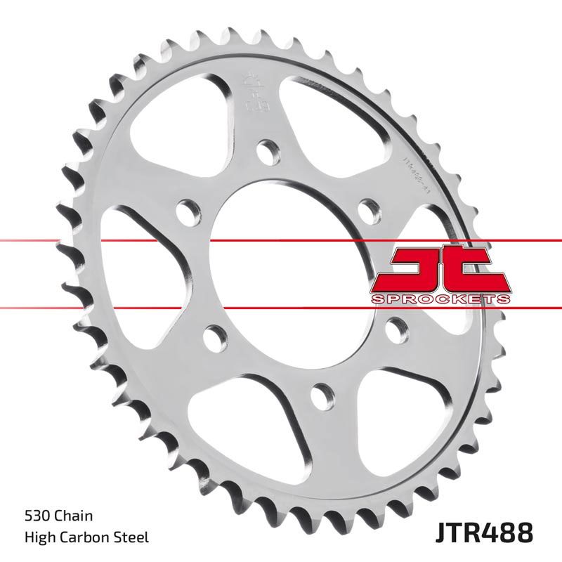 Load image into Gallery viewer, JT Sprockets Rear Steel Sprocket 42 Tooth 42T 530 Chain For Kawasaki Ninja ZX7R ZX750 R K1 1991-1992 JTR488.42
