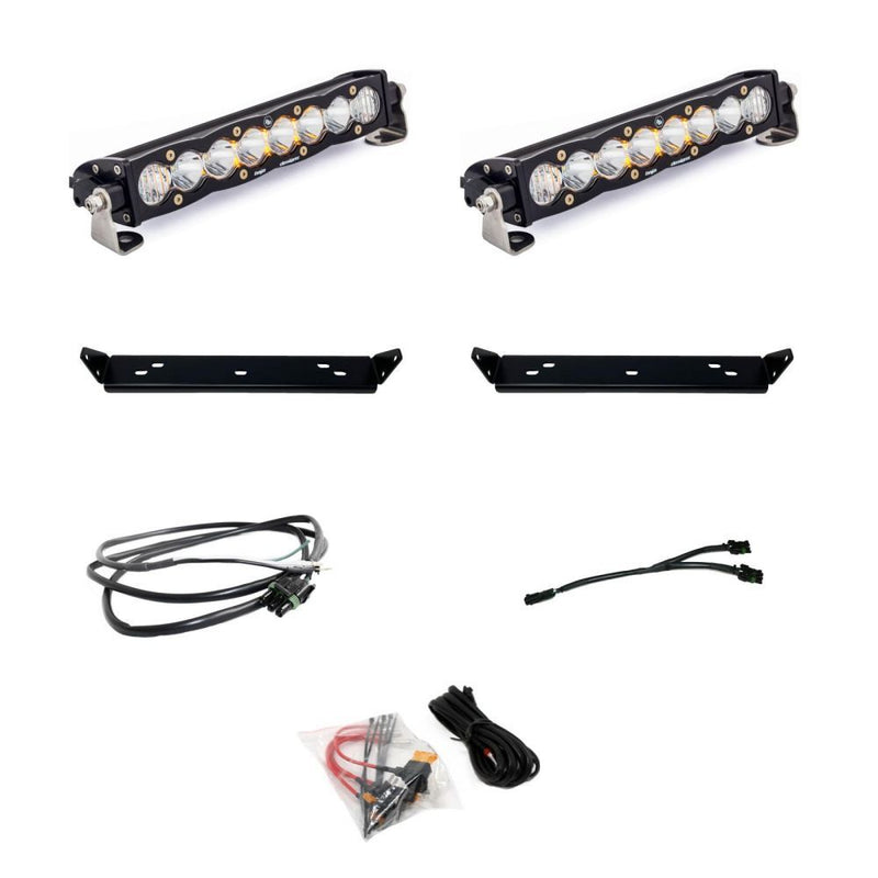 Load image into Gallery viewer, Baja Designs Behind Grille Light Bar Kit Dual 10 inch S8 Series Driving/Combo Pattern Clear Lens 448065

