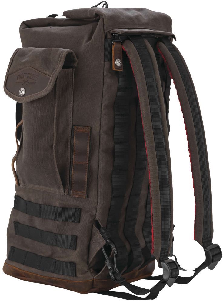 Load image into Gallery viewer, Burly Brand Voyager Sissy Bar Backpack Dark Oak - B15-1013D
