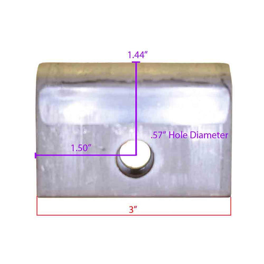Front Axle Spring Hanger Bracket for 1-3/4 Inch Wide Springs
