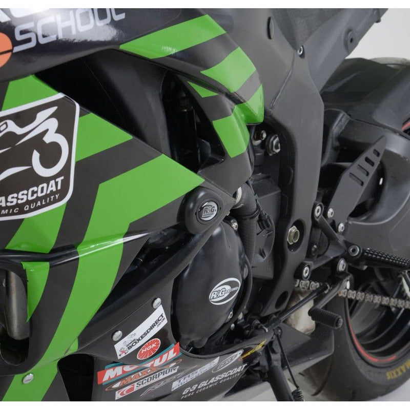 Load image into Gallery viewer, R&amp;G Racing Black Aero Style Crash Protection Bobbins For 2009-2012 Kawasaki Ninja ZX6R ZX600R
