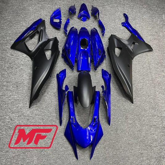 Monster Fairings Full Kit Yamaha R7 21-23 Matte Blue and Black + Windshield + Gas Tank Cover
