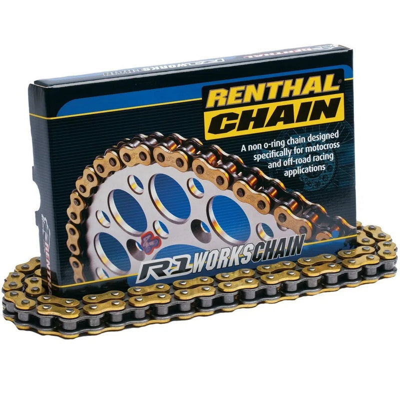 Load image into Gallery viewer, RENTHAL R1 Works 520 Chain 120 Links Gold
