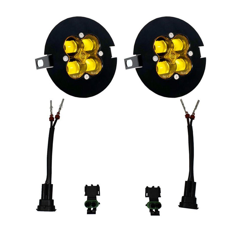 Load image into Gallery viewer, Baja Designs Fog Pocket Light Kit Squadron Series SAE Pattern Baja Amber Lens 447705

