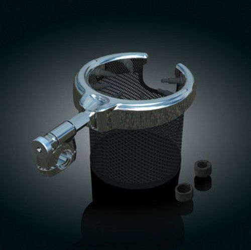 KURYAKYN CHROME PASSENGER MESH BASKET DRINK HOLDER FOR HARLEY TOURING TRIKE 1484