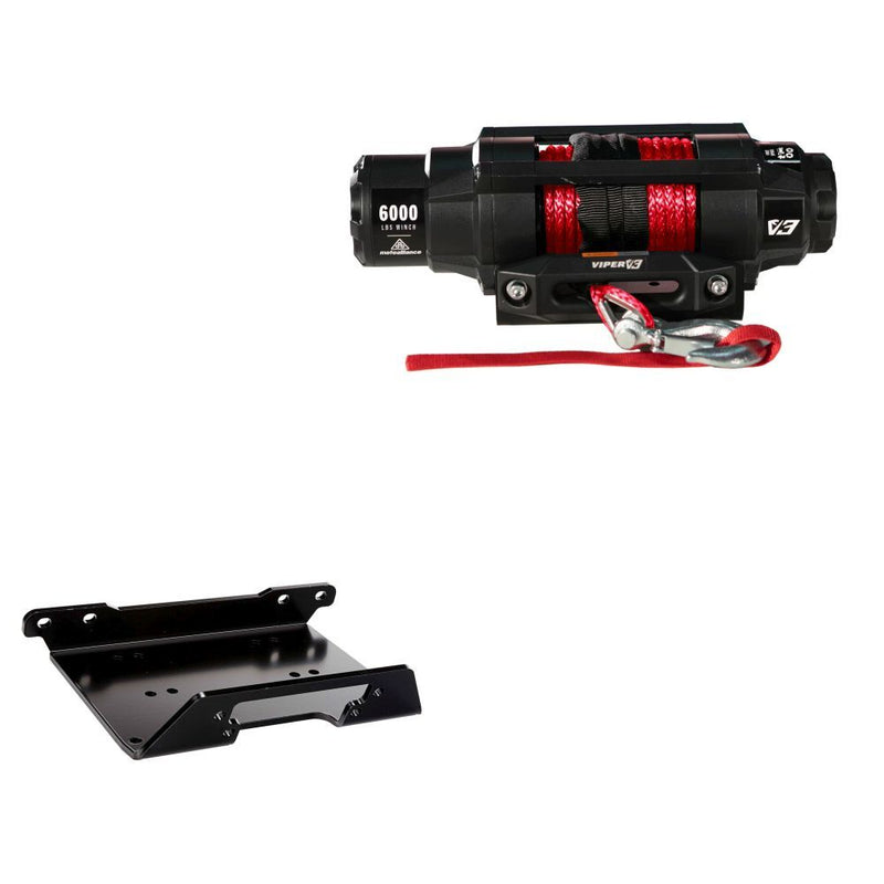 Load image into Gallery viewer, Viper 6000lbs V3 Winch Red Rope With Mount For Can-Am Maverick 1000 2013-2018
