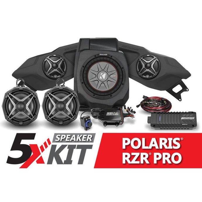 SSV Works Phase X 5-Speaker Plug-And-Play System For Polaris RZR Pro XP 2020-2022