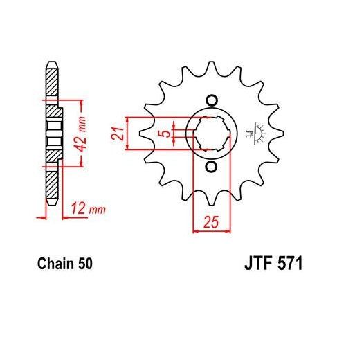 Load image into Gallery viewer, Steel Front Sprocket 16T for Street YAMAHA XJ550R Seca 1981
