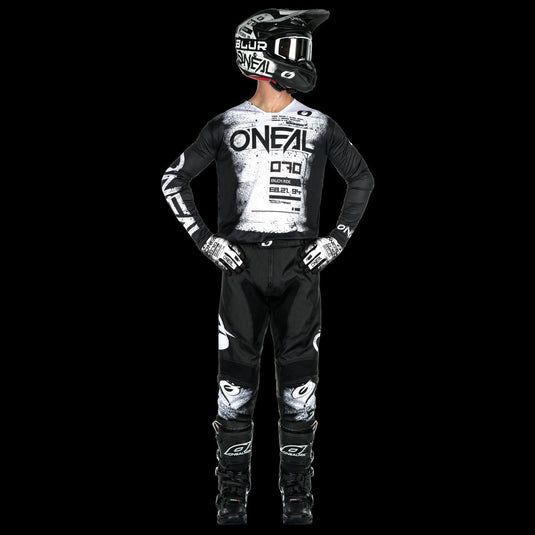 Motocross Jersey 242 O'Neal Mayhem Scarz Black / White Motocross Jersey