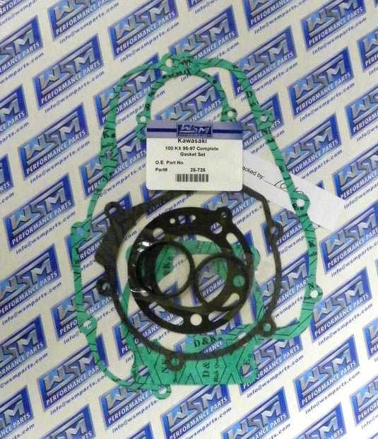 WSM Complete Gasket Kit For Kawasaki 100 KX 95-97 25-725