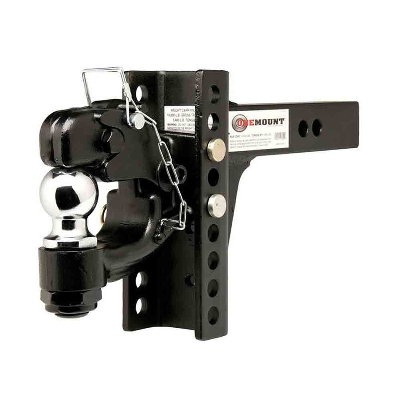 Load image into Gallery viewer, OneMount Pintle Hook and 2-5/16 Inch Ball Combo With Adjustable Shank - 13,000 lbs. Tow Capacity
