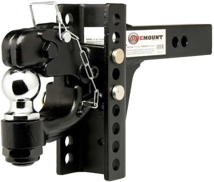 Load image into Gallery viewer, OneMount Adjustasble Pintle Hook and 2 Inch Ball Combo, 10,000 lbs. Tow Capacity
