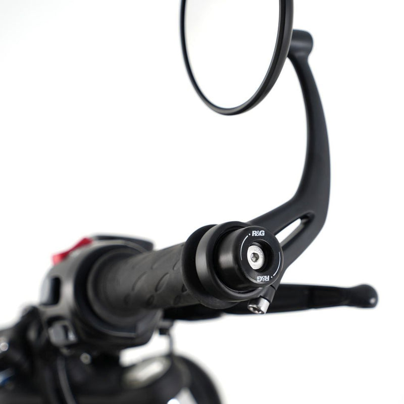 Load image into Gallery viewer, R&amp;G Racing Black Bar End Sliders For 2017-2024 Triumph Bonneville Bobber
