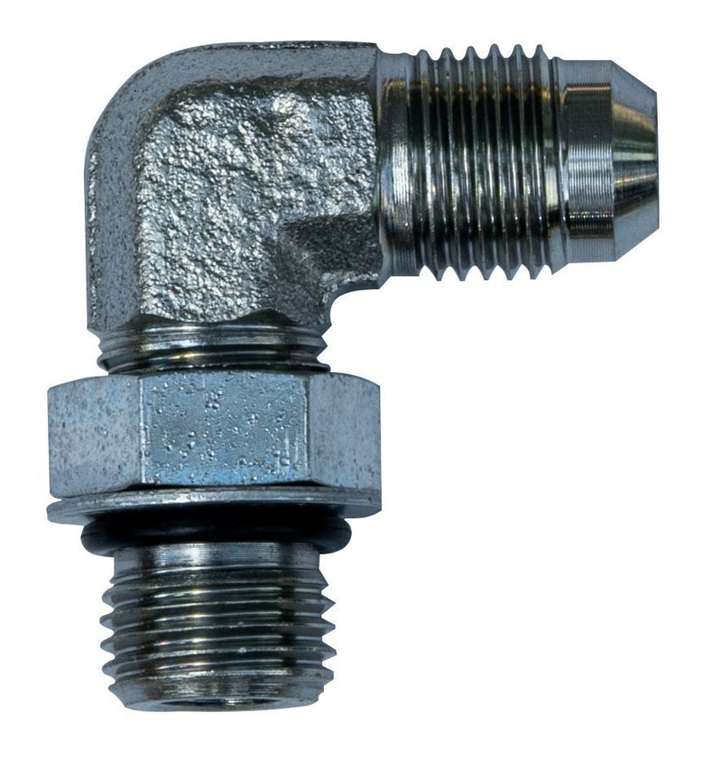 Load image into Gallery viewer, Stillwell Hydraulic Hose Fitting - 6801-06-09, 90 Degree Elbow, #6 JIC MX #6 ORB M
