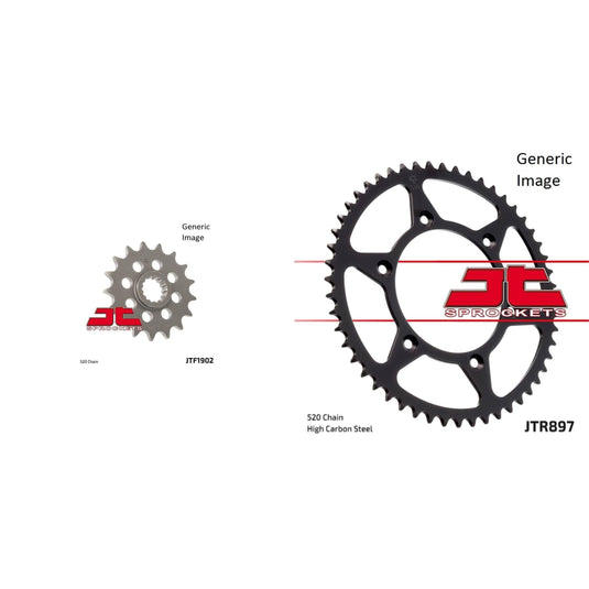 Front and Rear Steel Sprocket Kit for OffRoad KTM 620 EGS LC4 1994-1998