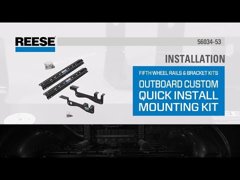 Reese J2638 Compliant Fifth Wheel Hitch Mounting System Custom Install Kit, Outboard Style (48" Rails) (Will not fit Raptor or models with Ride Height Sensors)