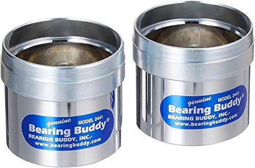 Load image into Gallery viewer, Bearing Buddy (4) 2.441&quot; Chrome for Boat Trailer with Protective Bra - Wheel Center Caps 2441 (2 Pairs)
