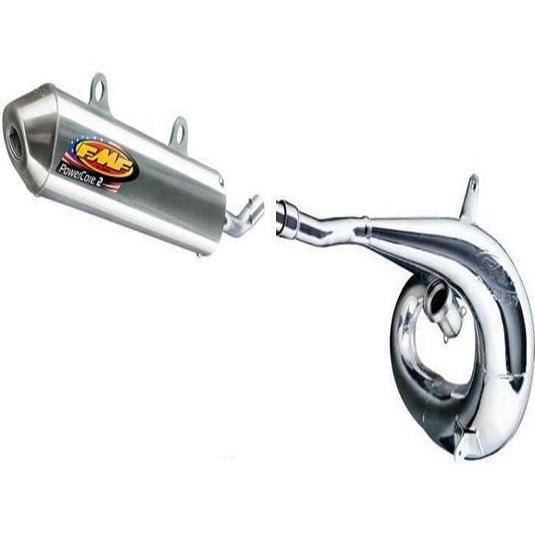 FMF GNARLY FULL PIPE EXHAUST AND POWERCORE 2 SILENCER 03 04 HONDA CR250R CR250