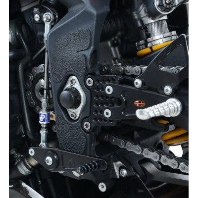 Load image into Gallery viewer, R&amp;G Racing Black Boot Guard Kit For 2013-2016 Triumph Daytona 675 ABS EZBG801BL
