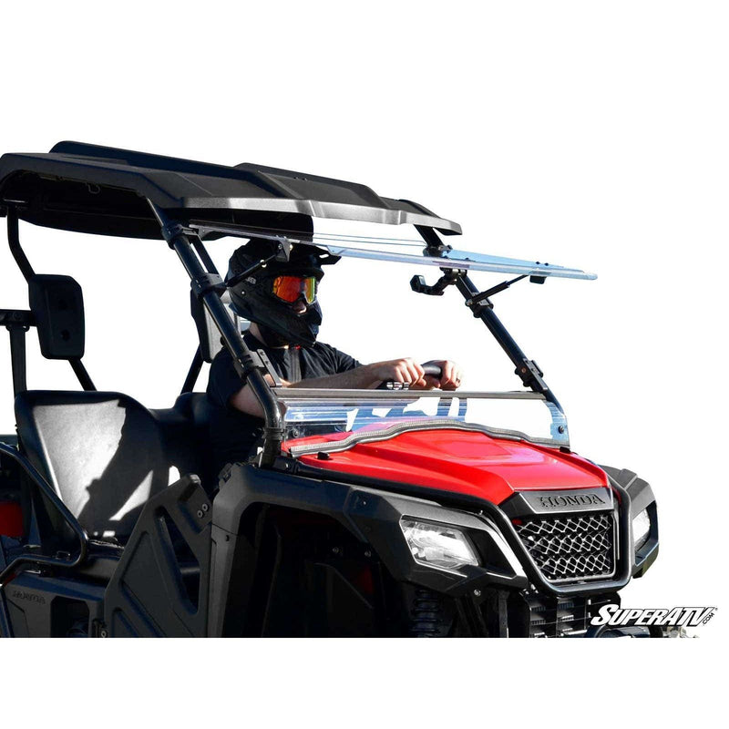 Load image into Gallery viewer, SuperATV Honda Pioneer 500 Scratch Resistant Flip Windshield FWS-H-PIO500-70

