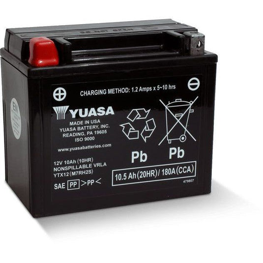 Yuasa Maintenance Free YTX12 12 Volt Battery YUAM7RH2S
