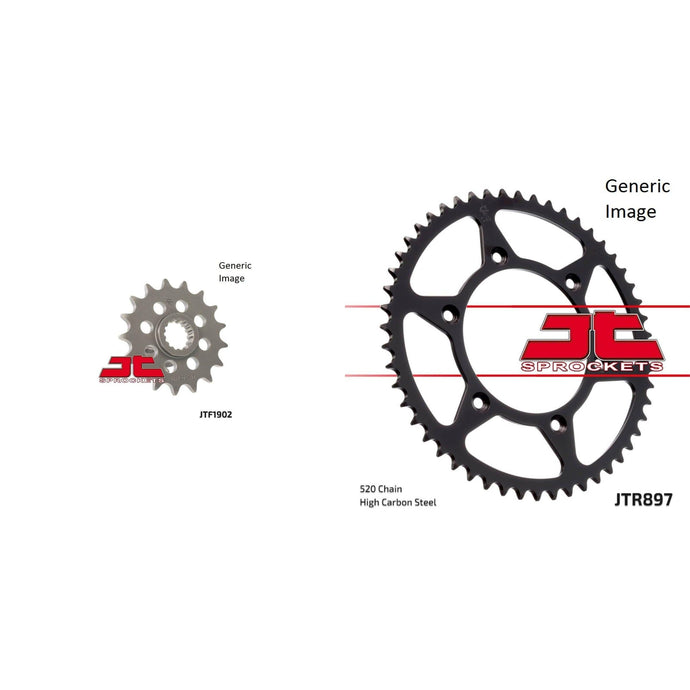 JT SPROCKETS Front and Rear Steel Sprocket Kit for OffRoad KTM 625 SXC 2004-2006