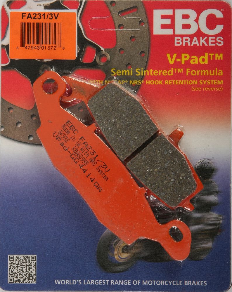 Load image into Gallery viewer, EBC 1 Pair V-Pad Semi-Sintered Touring Brake Pads MPN FA231/3V
