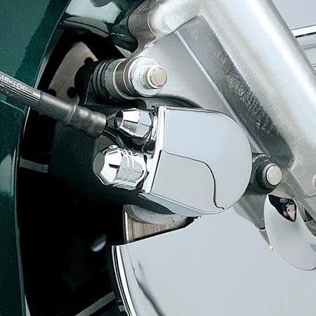 Load image into Gallery viewer, Harley-Davidson FLSTN Softail Deluxe 2005-2013Banjo Bolt Cover Chrome Kuryakyn
