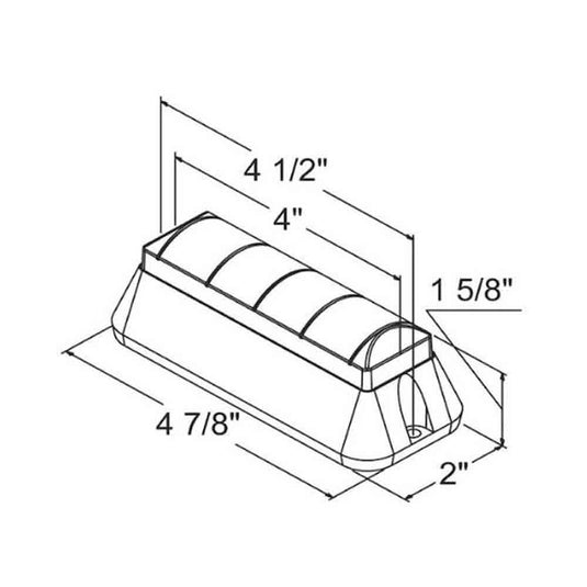 Rectangular Amber LED Strobe Light