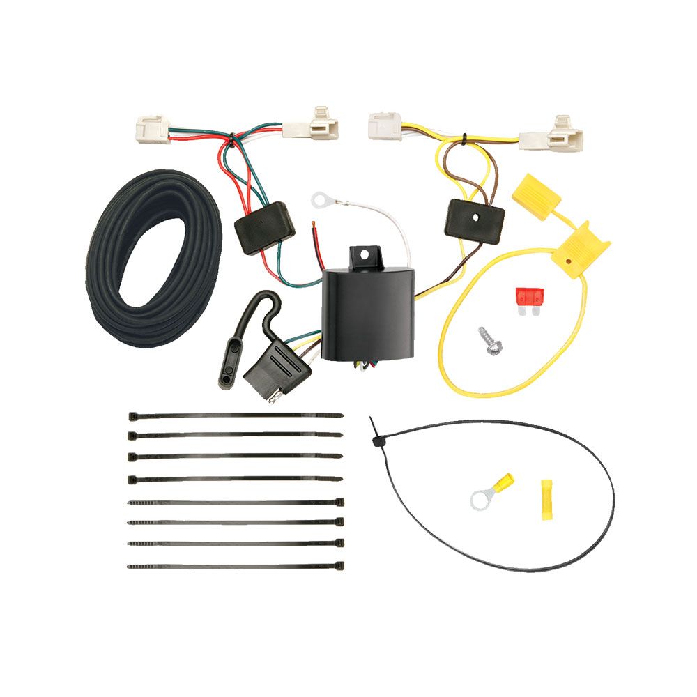 T-One T-Connector Harness, 4-Way Flat, w/Circuit Protected Module fits 2014-21 Mitsubishi Outlander (no sport or PHEV) & Select Toyota Avalon, Camry, Venza