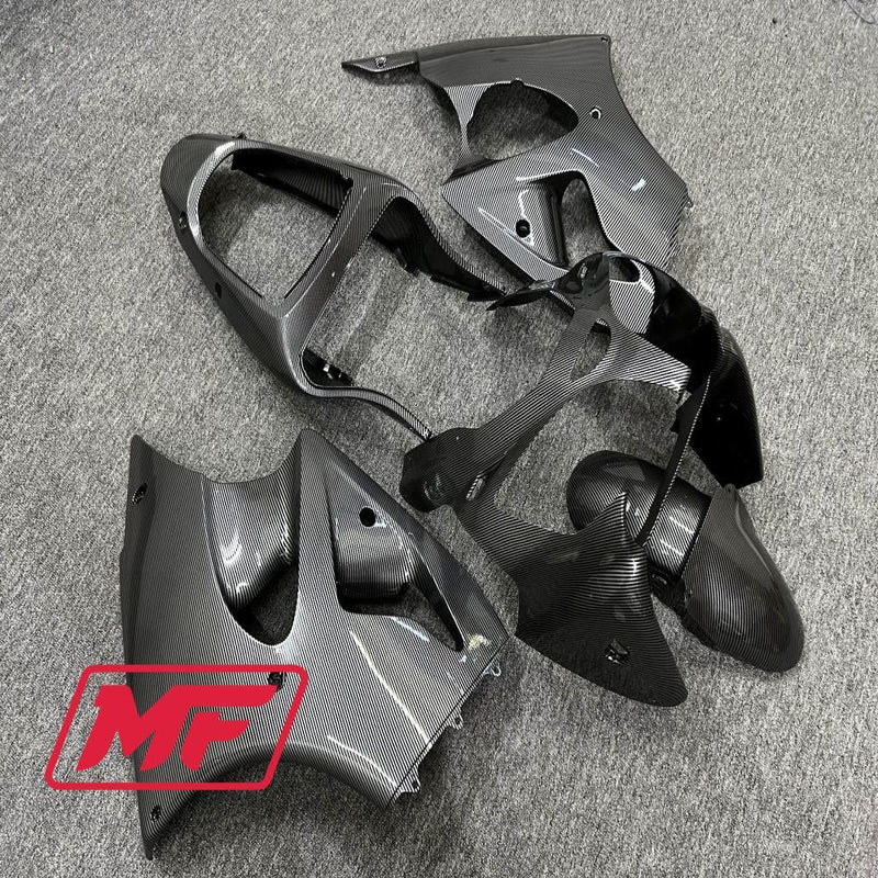 Load image into Gallery viewer, Monster Fairings Full Kit Kawasaki ZX-6R 00-02 Carbon Fiber Style + Windshield + Gas Tank Cover
