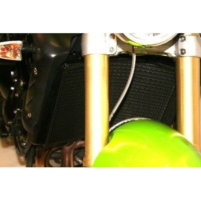 Load image into Gallery viewer, R&amp;G Racing Black Aluminum Radiator Guard For 2007-2010 Triumph Street Triple
