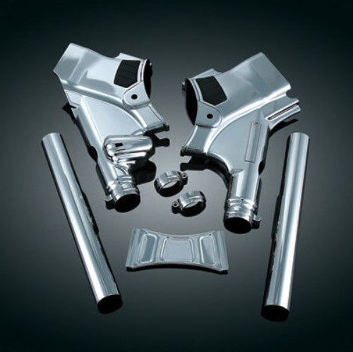 Kuryakyn Deluxe Chrome Neck Frame Covers Accent Trim Harley Touring 2009-2013