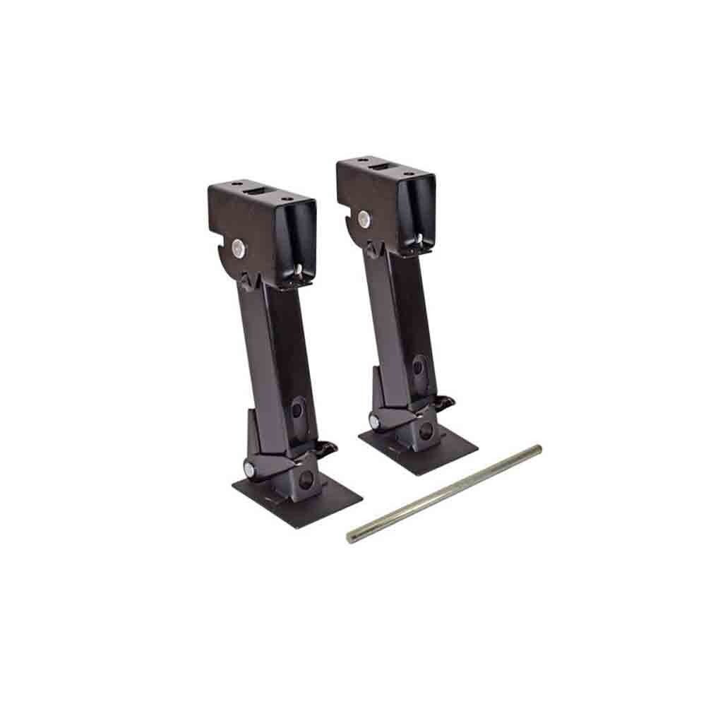 Stabilizer Trailer Jacks - Pair (2) - Flip Down Style - 650 lb. Lift / 1,000 lb. Support Capacity - with Handle