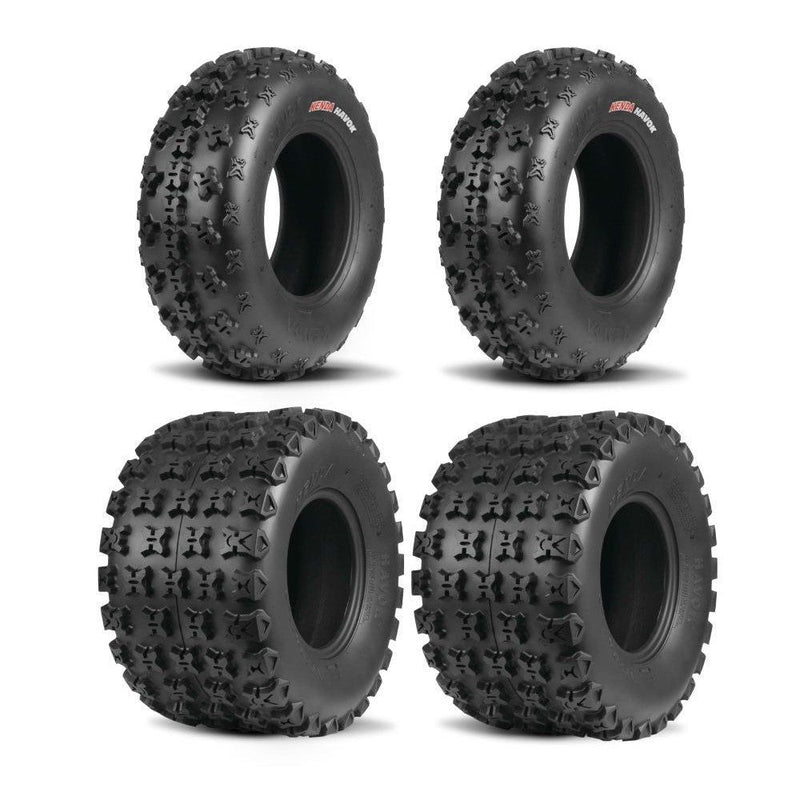 Load image into Gallery viewer, Kenda Set of Two K3210F/K3211 Havok Tires (6 Ply) [21x7-10] And Two (6 Ply) [20x11-9] Tires
