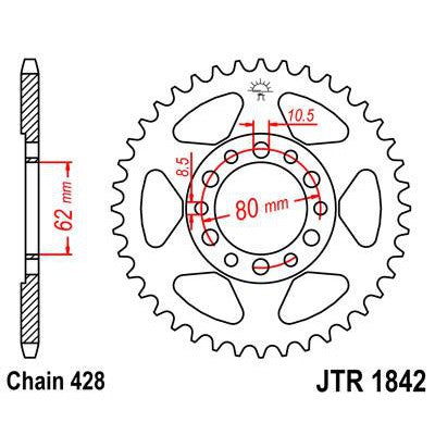Load image into Gallery viewer, Front &amp; Rear Sprocket Kit for YAMAHA DT125 E-USA 77 JT Sprockets
