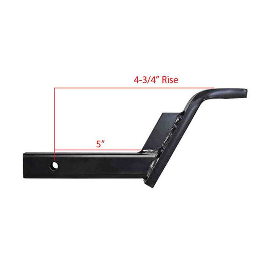 Rigid Hitch (UB-612-B) Ball Mount for 2" Receivers - 6" Drop - 4 3/4" Rise - 12" Length - Made in USA