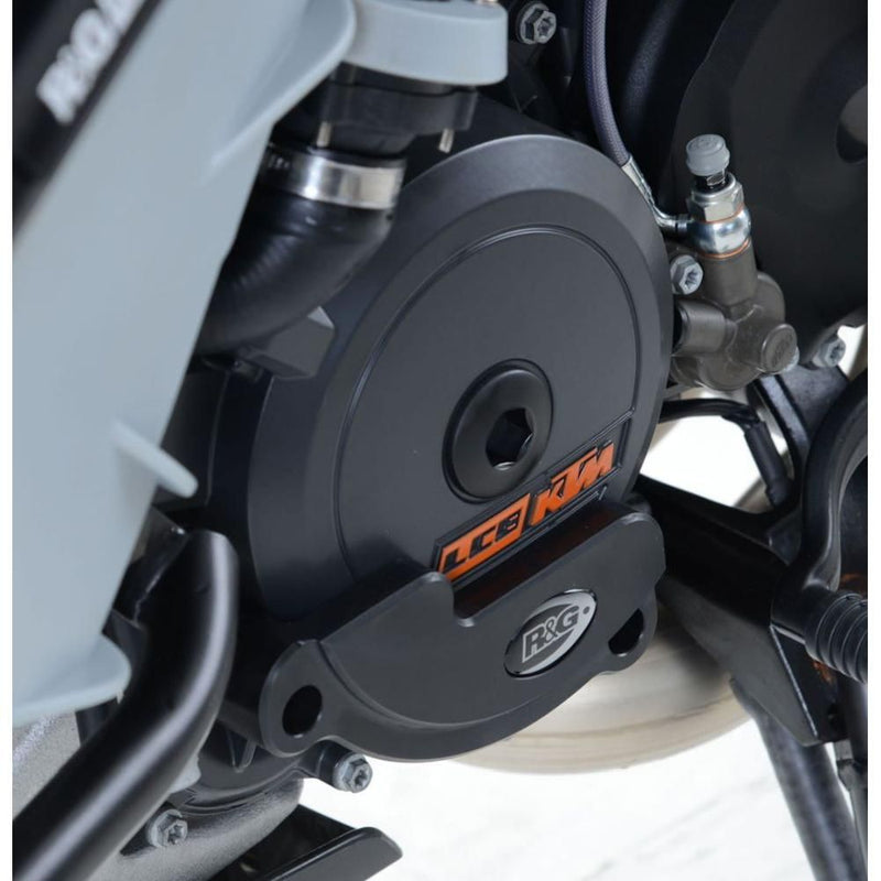 Load image into Gallery viewer, R&amp;G Racing Black Engine Case Sliders LHS ECS0033BK
