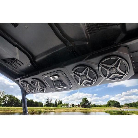 SSV Works Front 6.5" Speaker Pods With 4 Speaker Overhead Sound Bar For Can-Am HD10 18-22