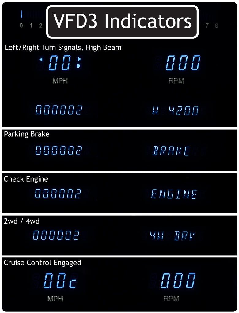 Load image into Gallery viewer, Dakota Digital 1968-1977 Chevrolet Corvette Series III Gauge Kit With Clock VFD3-68C-VET
