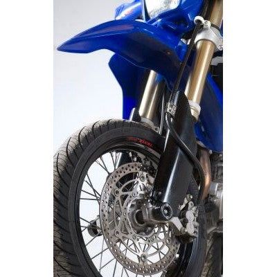 Load image into Gallery viewer, R&amp;G Racing Black Fork Protectors For 2005-2010 Suzuki DRZ400 Supermoto
