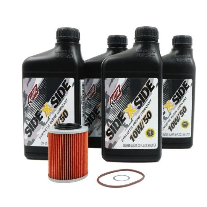 Load image into Gallery viewer, Klotz Synthetic 10W/50 Oil Change Kit with Hiflo Filter For Can-Am Maverick X3 Turbo and Non-Turbo
