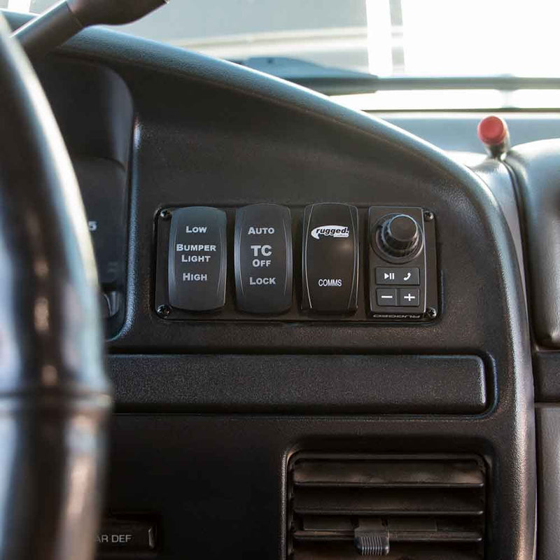 Load image into Gallery viewer, Rugged Radios Rocker Switch Panel Bezel for OBS Ford Bronco, F150, and F250 Dash MT-SW-BEZ-4
