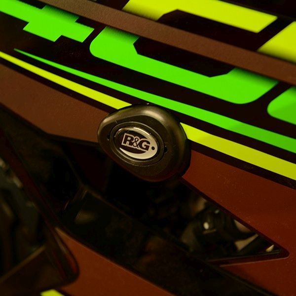 Load image into Gallery viewer, R&amp;G Racing Black Aero Style Crash Protectors - Race Kit For 2018-2020 Kawasaki Ninja 250
