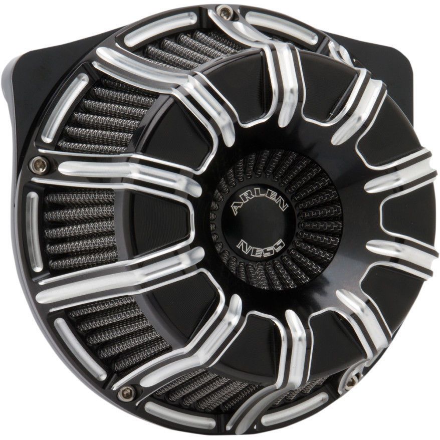 Arlen Ness Black Inverted Series 10-Gauge Stage 1 Air Cleaner Harley XL 91-16
