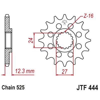JT Sprockets Front Steel Countershaft Sprocket 17 Tooth 17T 525 Chain For Suzuki GSXR1000 ABS L7,L8,L9,M0,M1 2017-21 JTF444.17