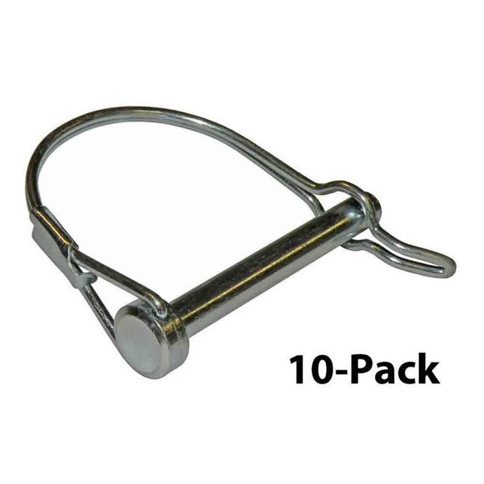 10-Pack, Coupler Safety Latch, Tab Lock Snapper Pin - 1/4