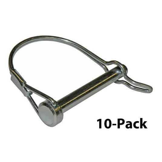 10-Pack, Coupler Safety Latch, Tab Lock Snapper Pin - 1/4