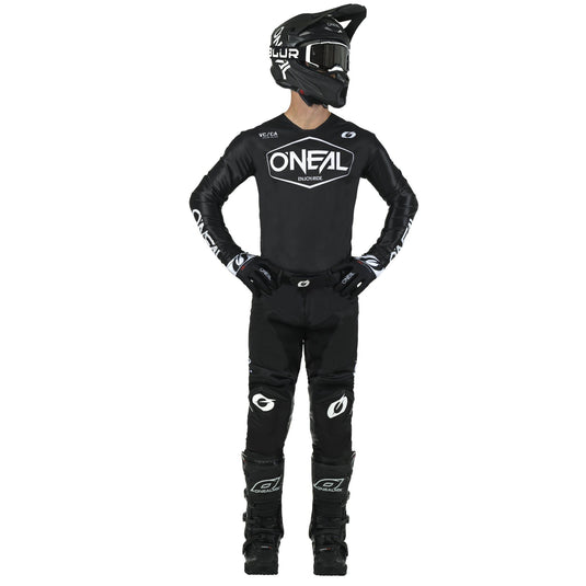 Motocross Jersey 242 O'Neal Mayhem Hexx Black / White Motocross Jersey